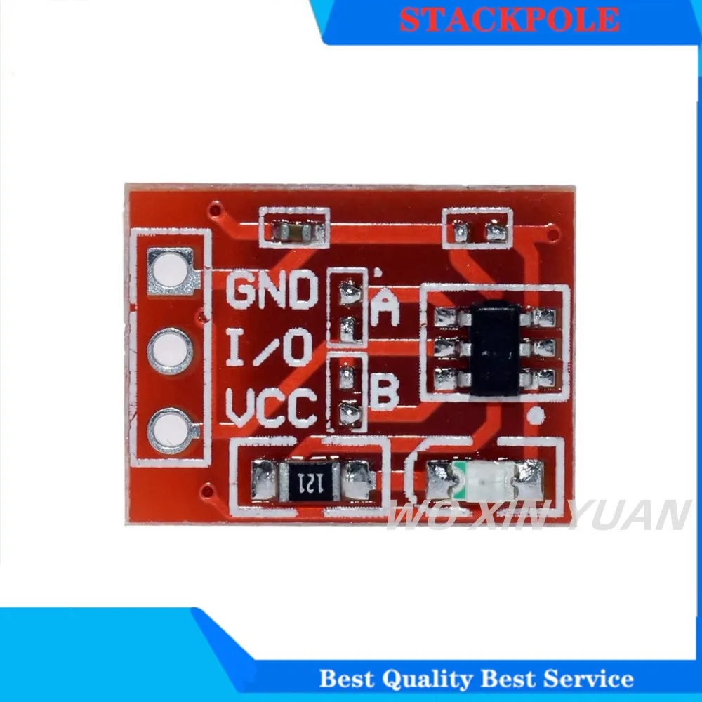 10Pcs TTP223 Touch Key Switch Module Button Self-Locking No-Locking Capacitive Single Channel Reconstruction