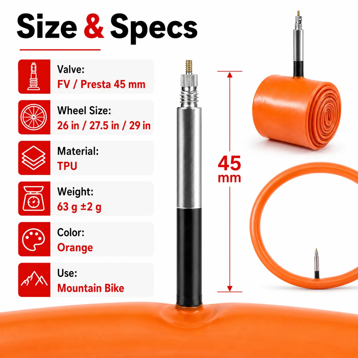 Chambre à air légère pour vélo - Mountain Biking Tube avis et prix