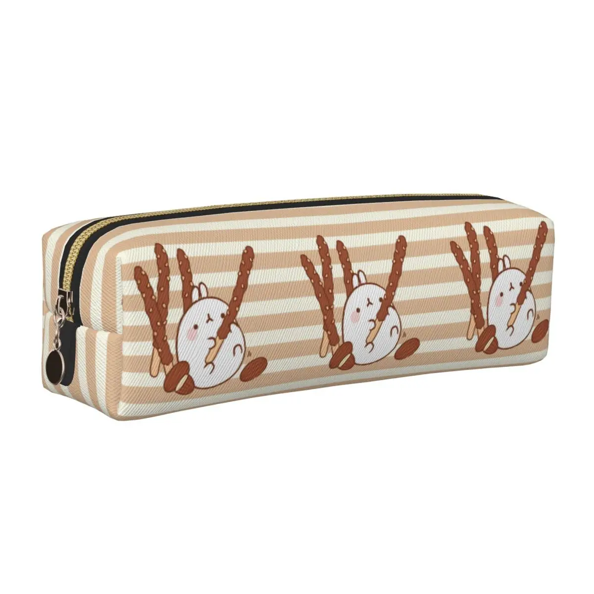 Cartoon M-Molangs Pencil Case Pen Box Bag Girls Boys Students School Zipper Pencil Box