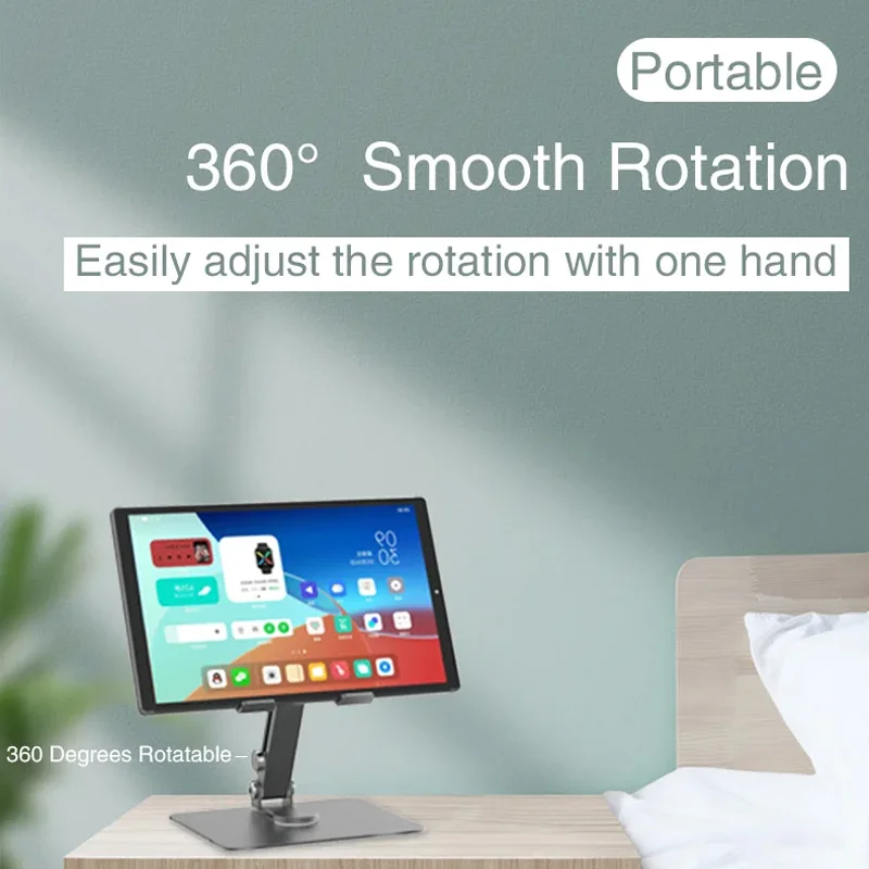 Height Adjustable Rotatable Tablet Stand Holder Riser For iPad Pro Air Mini 6 Samsung Xiaomi Mi Pad 5 Mipad Huawei Kindle Lenovo