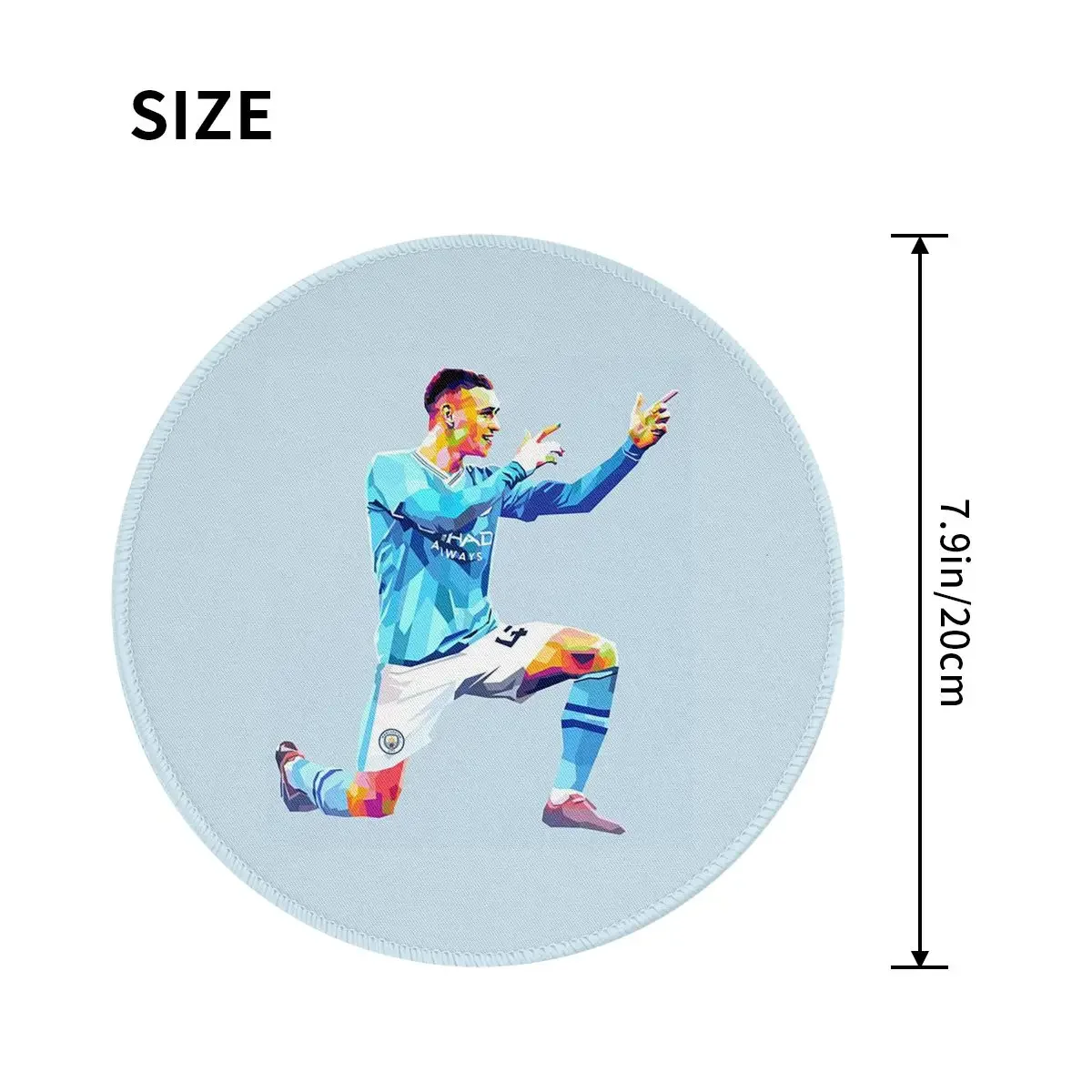Phil Foden Printing Round Mouse Pad Computer Keyboard Mouse Mat Gamer PC Desk Mat Office Accessories Table Mats
