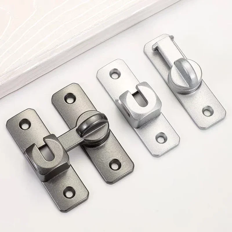 4/1PCS Stainless Steel Hook Latch Window Drawers Cabinet Locks 90 Degree Barn Door Latch Bolt Hook Sliding Gate Buckles Hardware