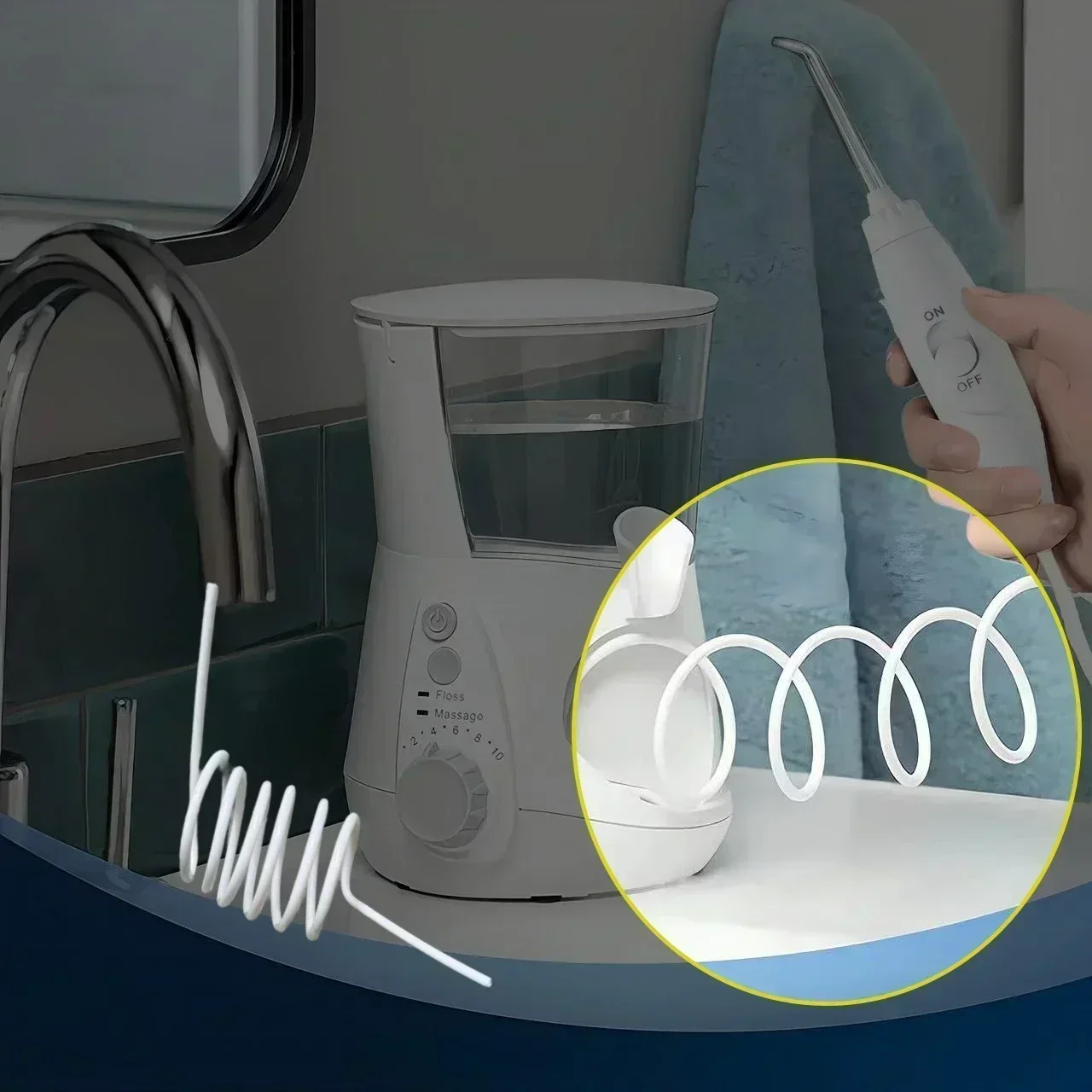 ملحقات إصلاح خرطوم المياه الناعمة العالمية لـ waterpik/Braun/Oral-B/Panasonic متعددة العلامات التجارية