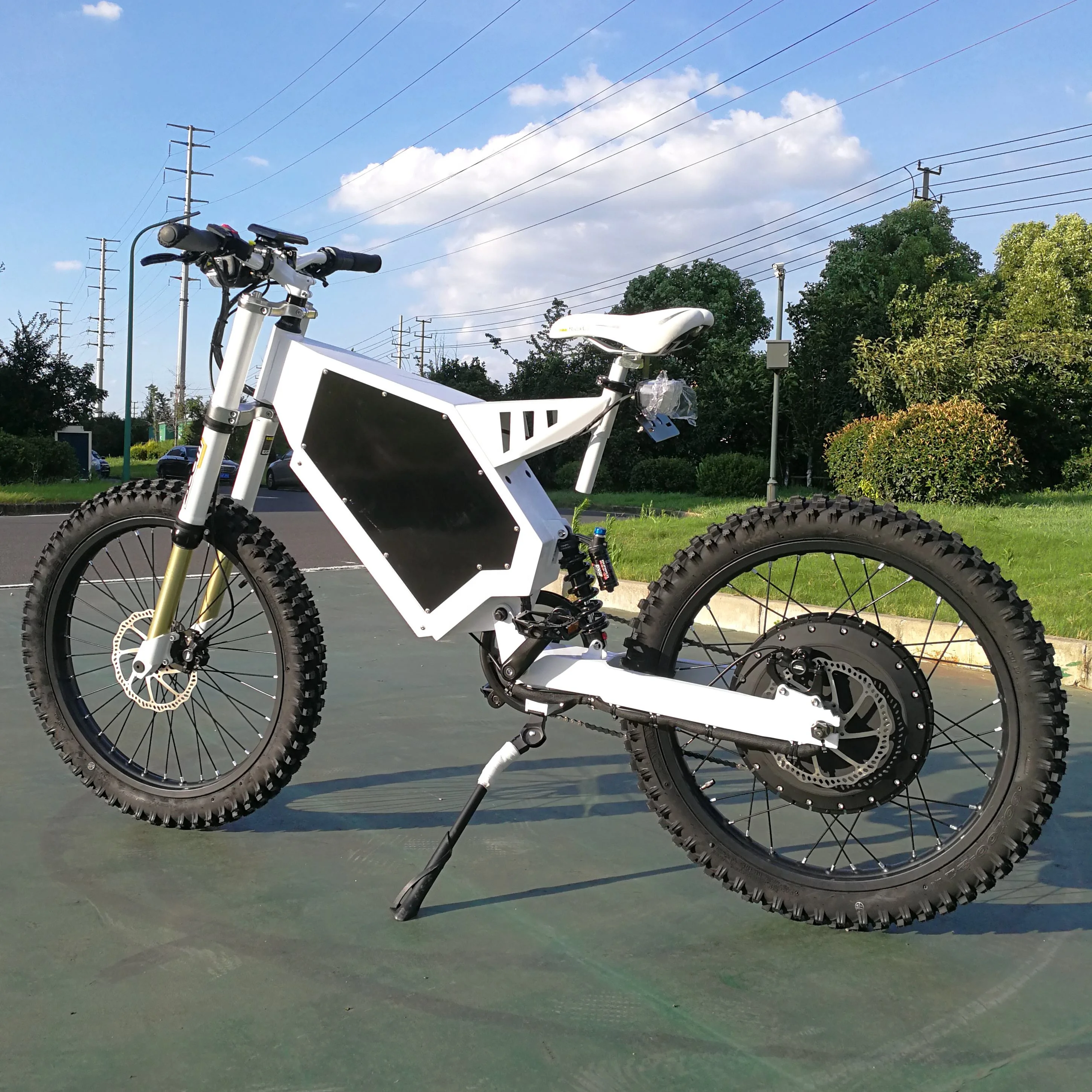 Fastest speed 100kmh electric bicycle 8000w mountain ebike 21inch KKE front fork electric high power bike