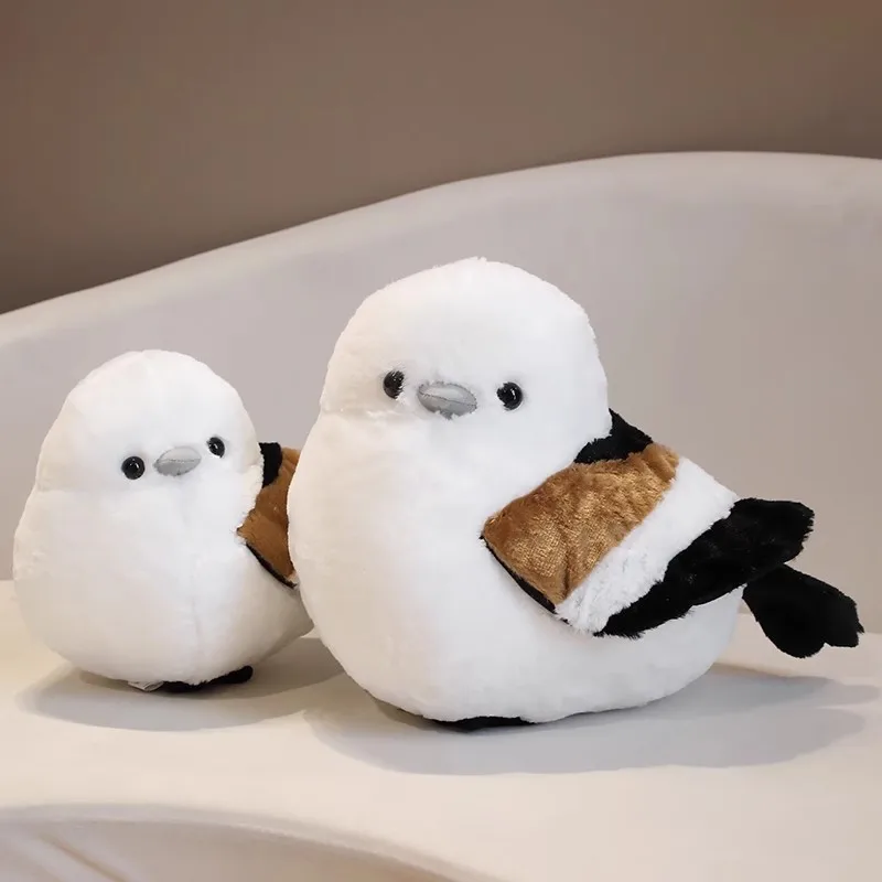 Simulated Animal Bird Long-tailed Tit Wild Nature Zoo Plush Toy Stuffed Doll Dad Mom Bedtime Story Boy Girl Friend Birthday Gift