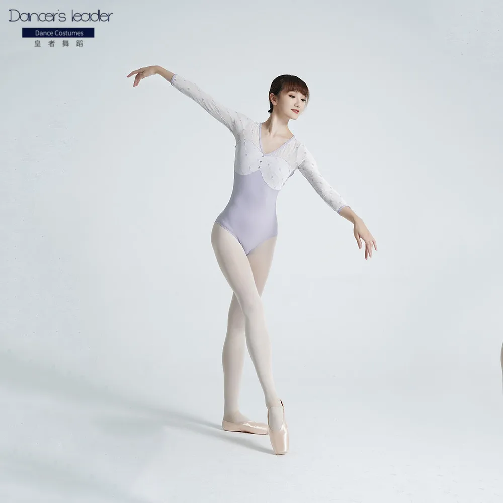 Body per balletto per Rose Life 3D Rose ricamo danza classica Yoga body body Costume da ballerina