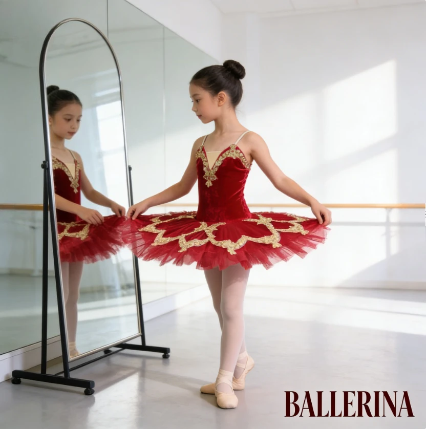 

Детский балетный костюм 2026: бархатное платье-туту с вышивкой в виде лебедя, светящийся сценический наряд для девочек, реквизит для фотосессий
