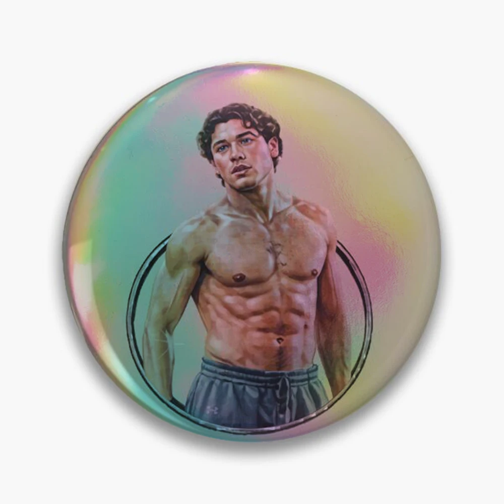 Garrett Graham Pin Holographic Star Heart Pin Brooches Laminated Button Fashion Accessory