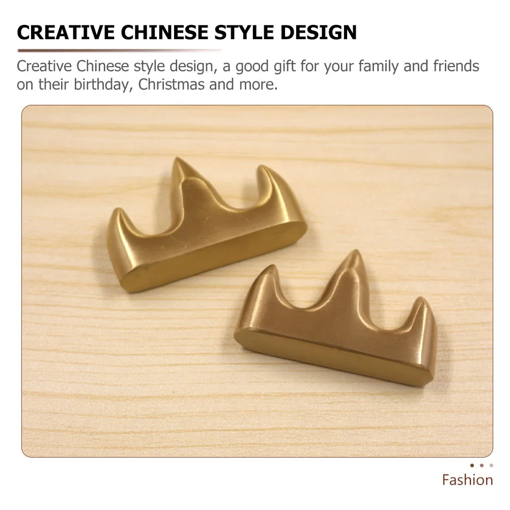 

1Pcs Brass Calligraphy Pen Rack Sturdy Brush Pen Rest for Chinese Calligraphy Painting and Writing Brass Painting Brush Holder
