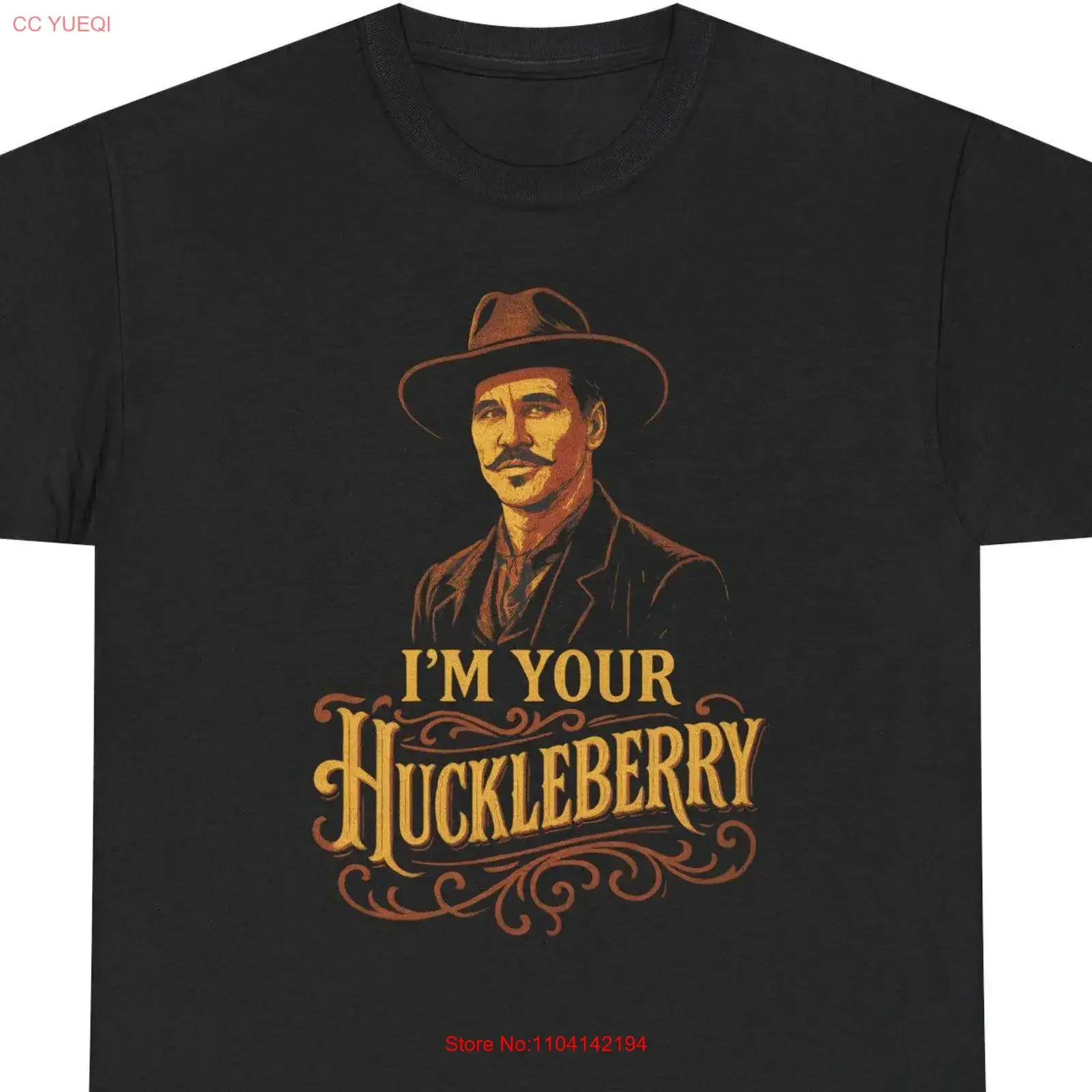Val Kilmer Tribute T Shirt Doc Holliday 'I'm Your Huckleberry' Tombstone Movie Retro Western vintage Washed