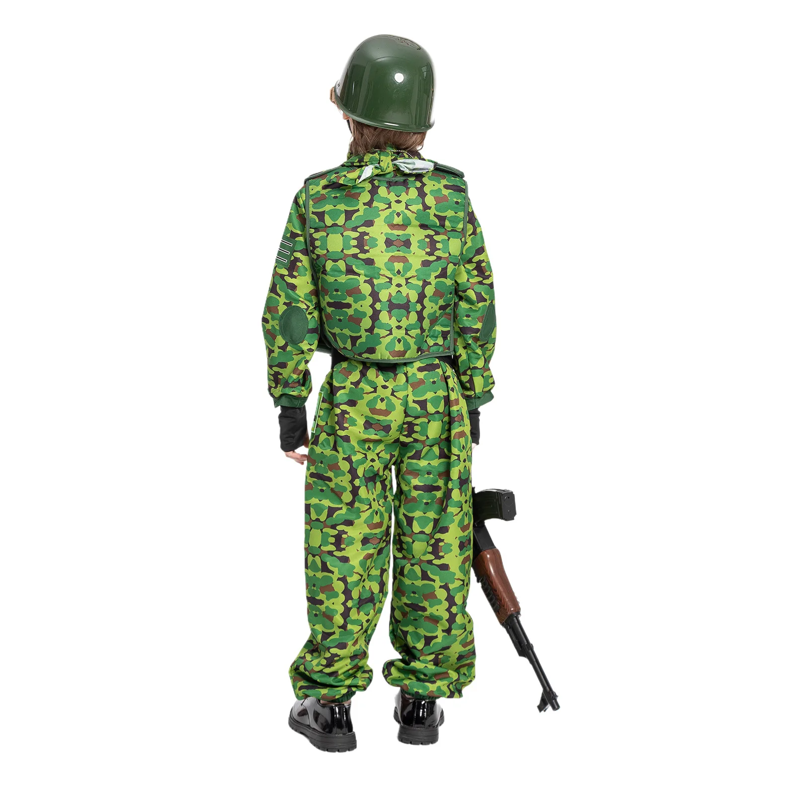 Boys Army Solider Halloween Fancy Dress Up Kids Special Forces Field Forest Camo Uniform Military Costume view 3