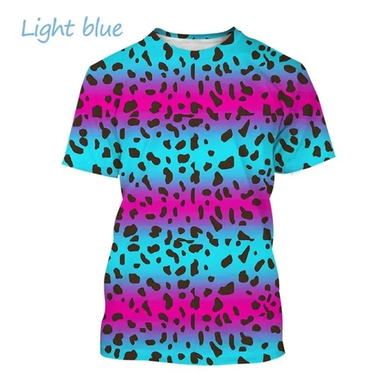 Summer Men T Shirt 3D Leopard Print T-shirt Fashion Men\'s Women\'s Casual Cool Wild Cheetah Short-sleeved T-shirts Streetwear Tee