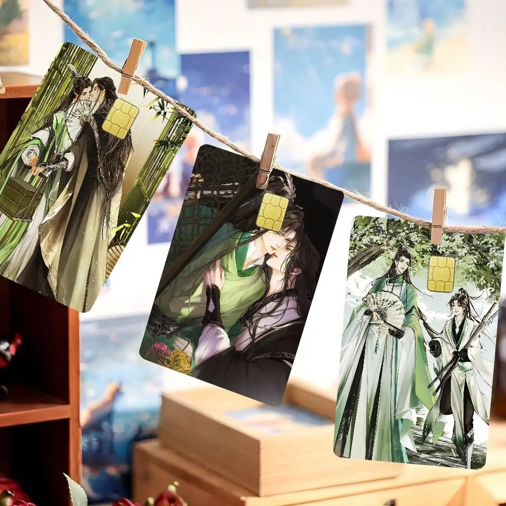 The Scum Villains Self-Saving System BL Novel Anime Matte Front Skin Film Sticker Cover For Small Chip Credit Card Debit Card