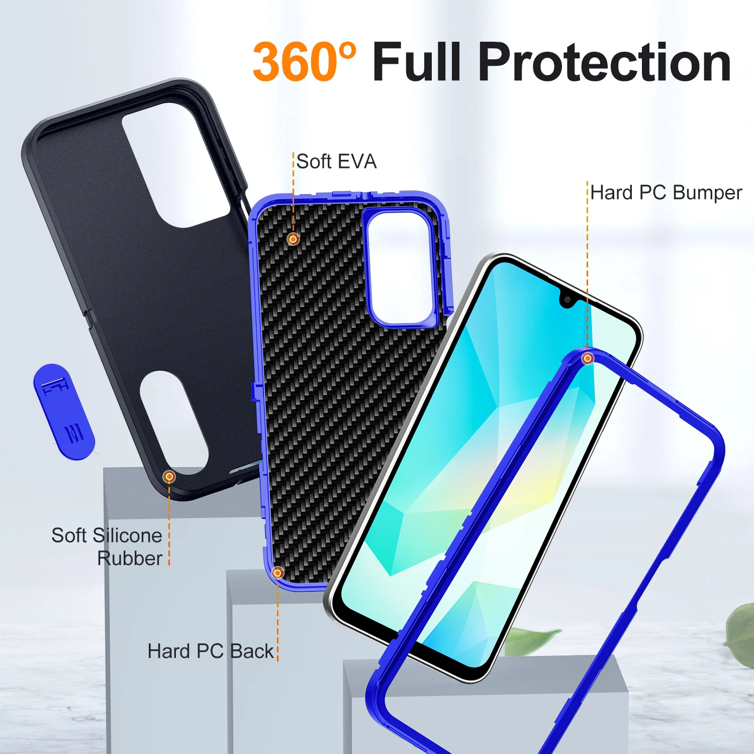 Hidden Stand Hybrid Heavy Armor Holder Case For Samsung S25 S24 S23 FE S22 Plus Ultra A06 A16 A15 A54 A14 A53 A13 Bracket Cover