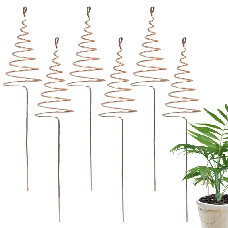 Electroculture Copper Gardening Antenna Copper Coil Wire Antennas Garden Stakes Strong Spiral Rods For Growing Support Outdoor