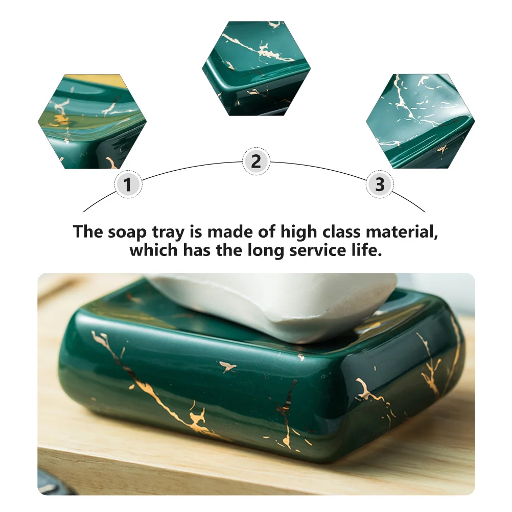 

1Pcs Ceramic Soap Tray Nordic Style Bathroom Dish High Class Material Long Service Life Compact Design Soap Box