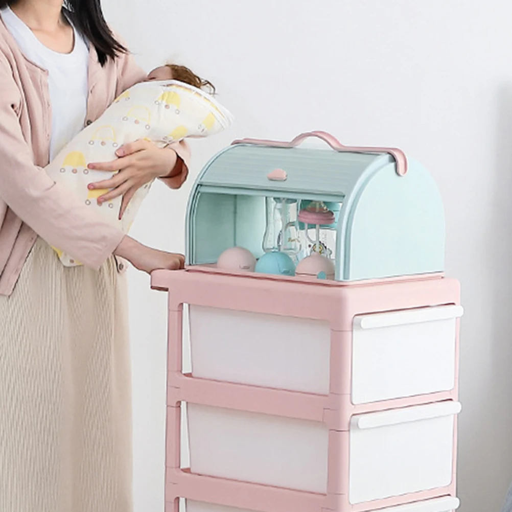

Baby Bottle Box Sky Blue Bottle Drying ganizer Plastic Drain Rack Holder Water Cup ganizer Storage Container Dinnerware