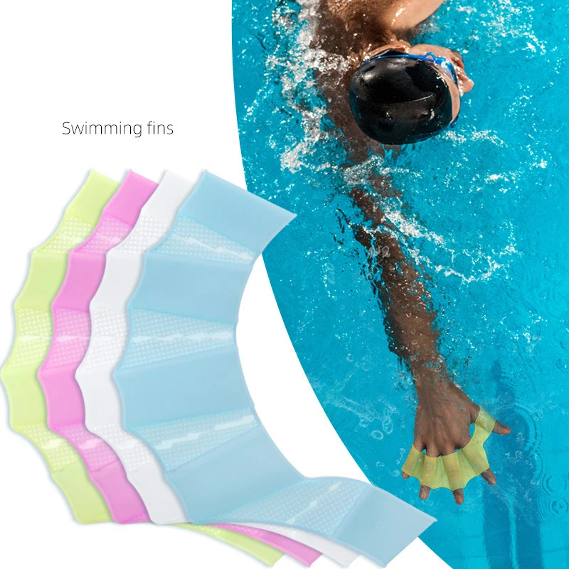

Swimming Flip Board Training Gloves Freestyle Rowing Sailor's Palm Silicone Pad Palm Duck Palm Fingertips Diving Equipment