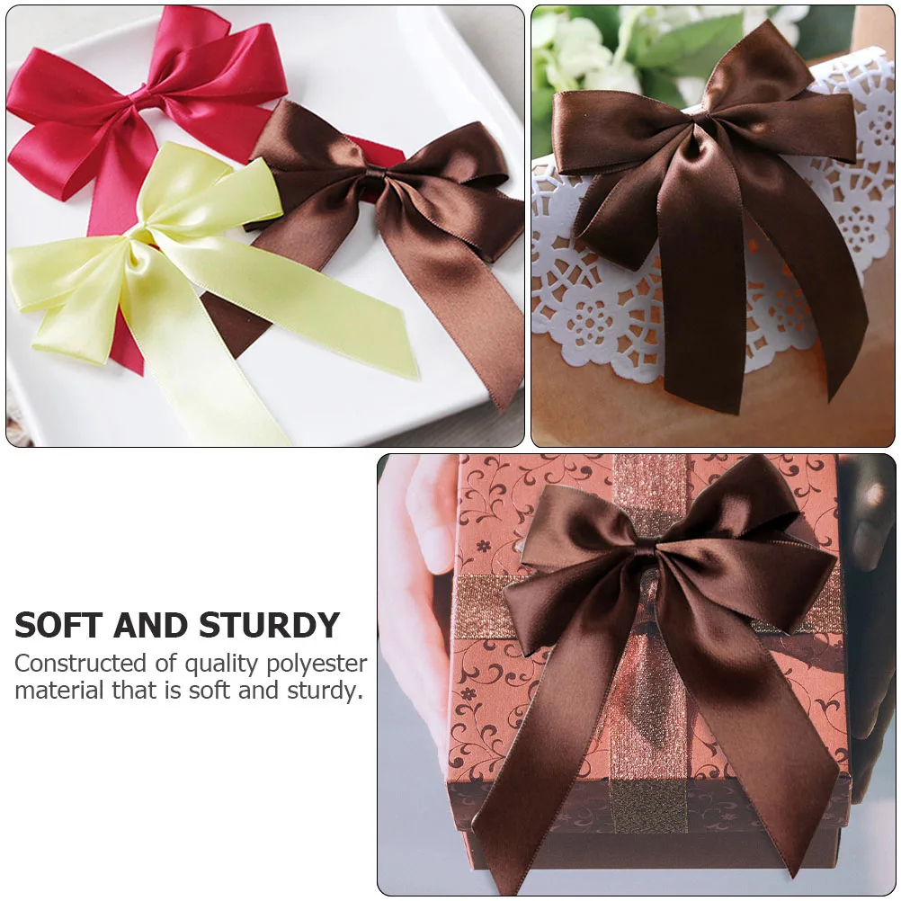 

20pcs Bows Craft Polyester Bowknot Craft Ribbon Bows Decoration Christmas Wrapping Gifts DIY Projects Festive Supplies