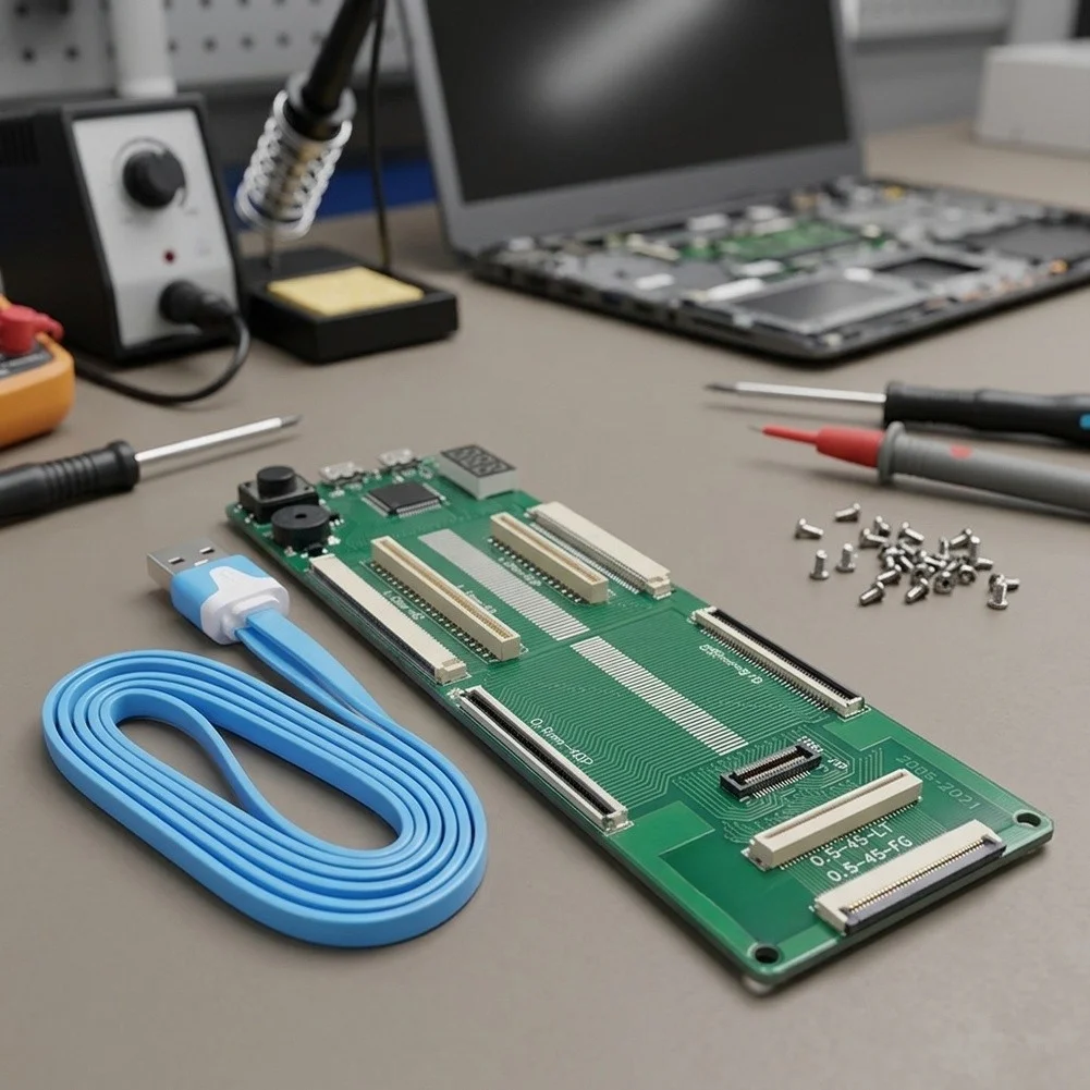USB AK15 45 Pin Keyboard Tester Fixture with Cable for Laptop Keyboard Connectivity and Performance Verification