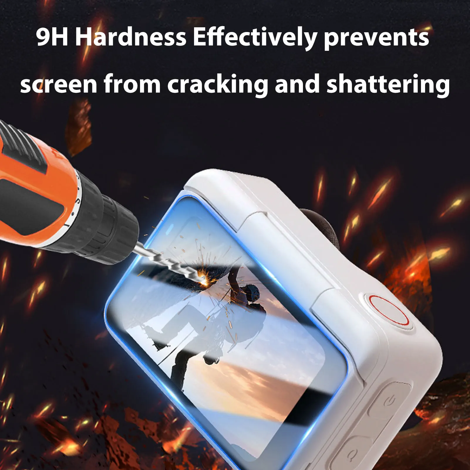 2 قطعة 9H المضادة للخدش طبقة رقيقة واقية كاميرا المضادة للبصمة حامي الشاشة ل Insta 360 الذهاب الترا الزجاج المقسى فيلم