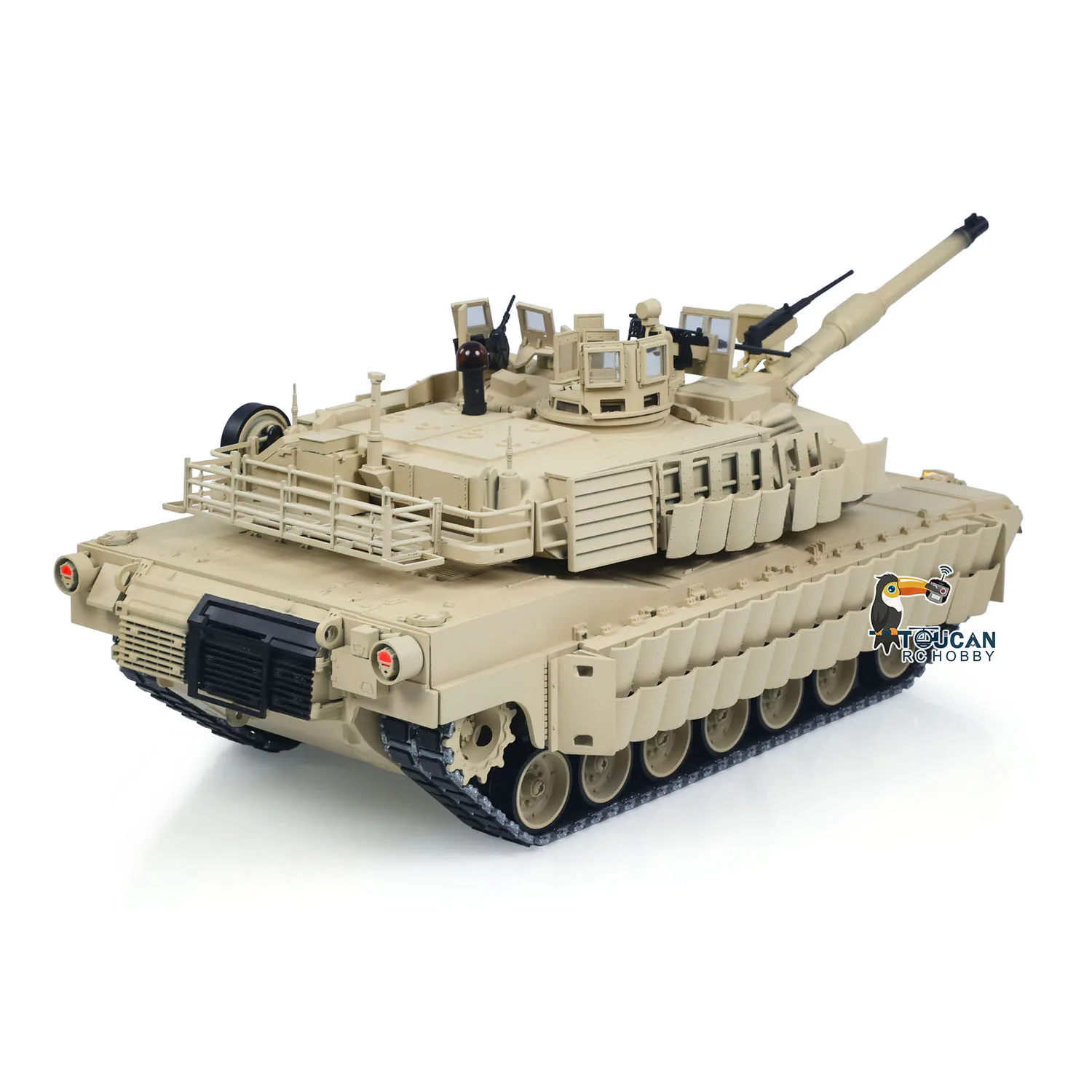 1:16 TOUCAN Metalowy Czołg RC 3918 Abrams M1A2 TUSK II Podwójna Przekładnia Przepływowa Obrotowa Wieżyczka 360° Strzelanie na Podczerwień Odrzutowy Mocowanie Broni FPV