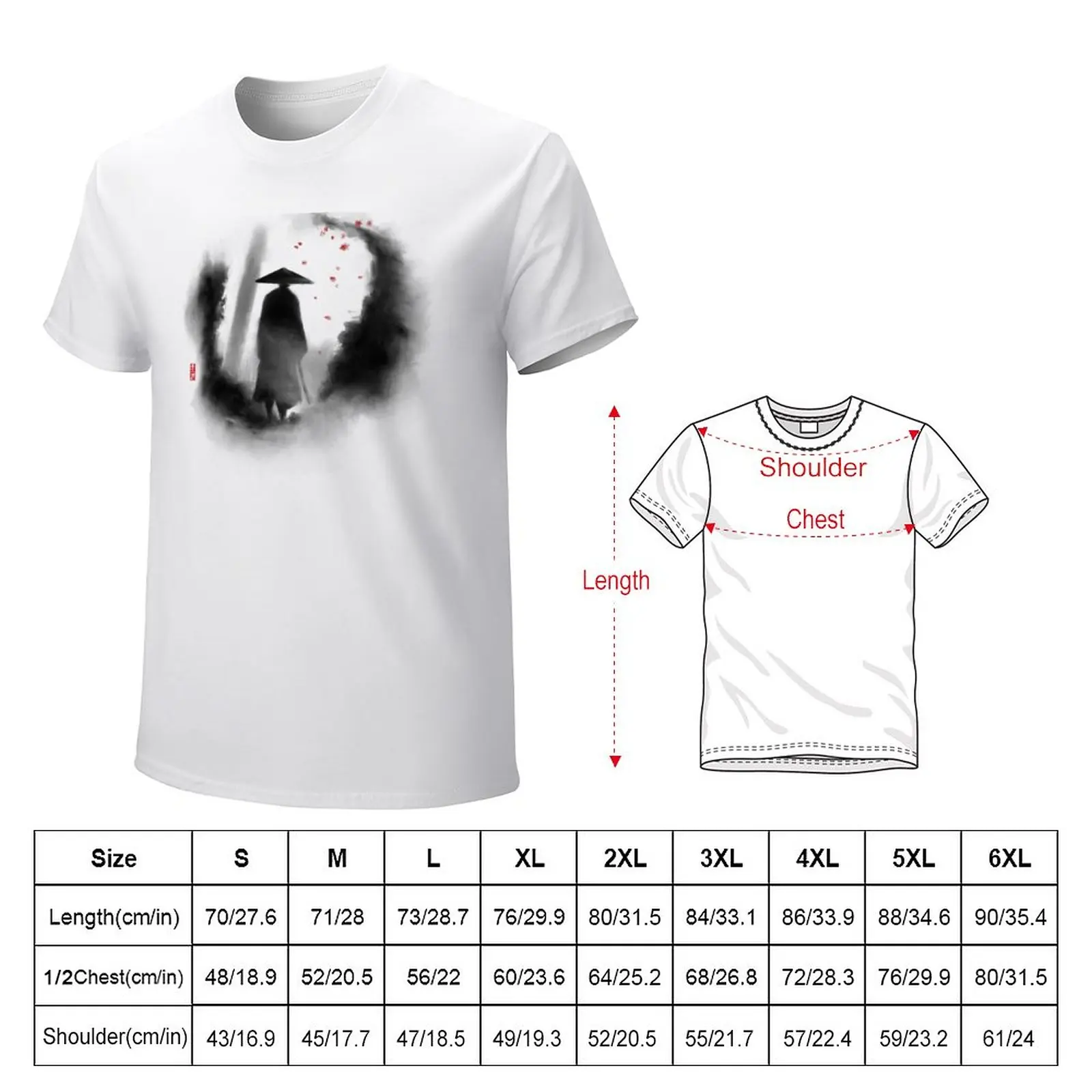 Ronin T-Shirt anime clothes vintage plain tshirts for men