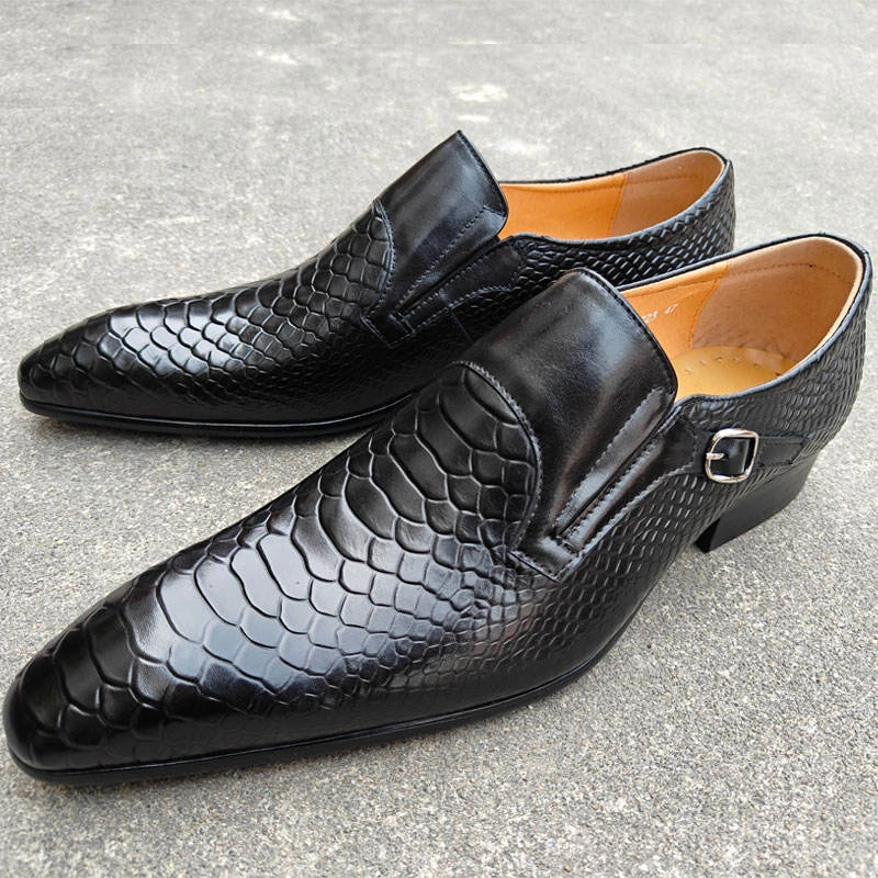 Premium Quality Mens Genuine Leather Pointed Toe Loafers Fashion Breathable Casual Penny Office Wedding Party Slip-On Man Shoes