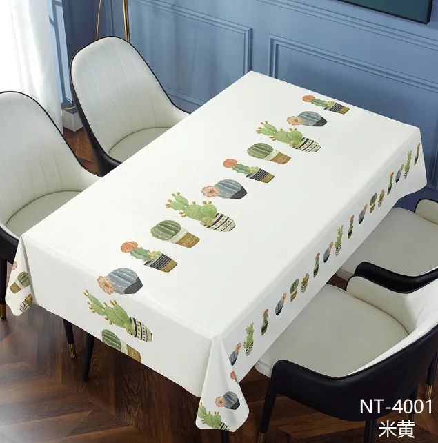 Floral printed tablecloth  Non washable waterproof PVC tablecloth  Rural style long strip square oil proof  tablecloth