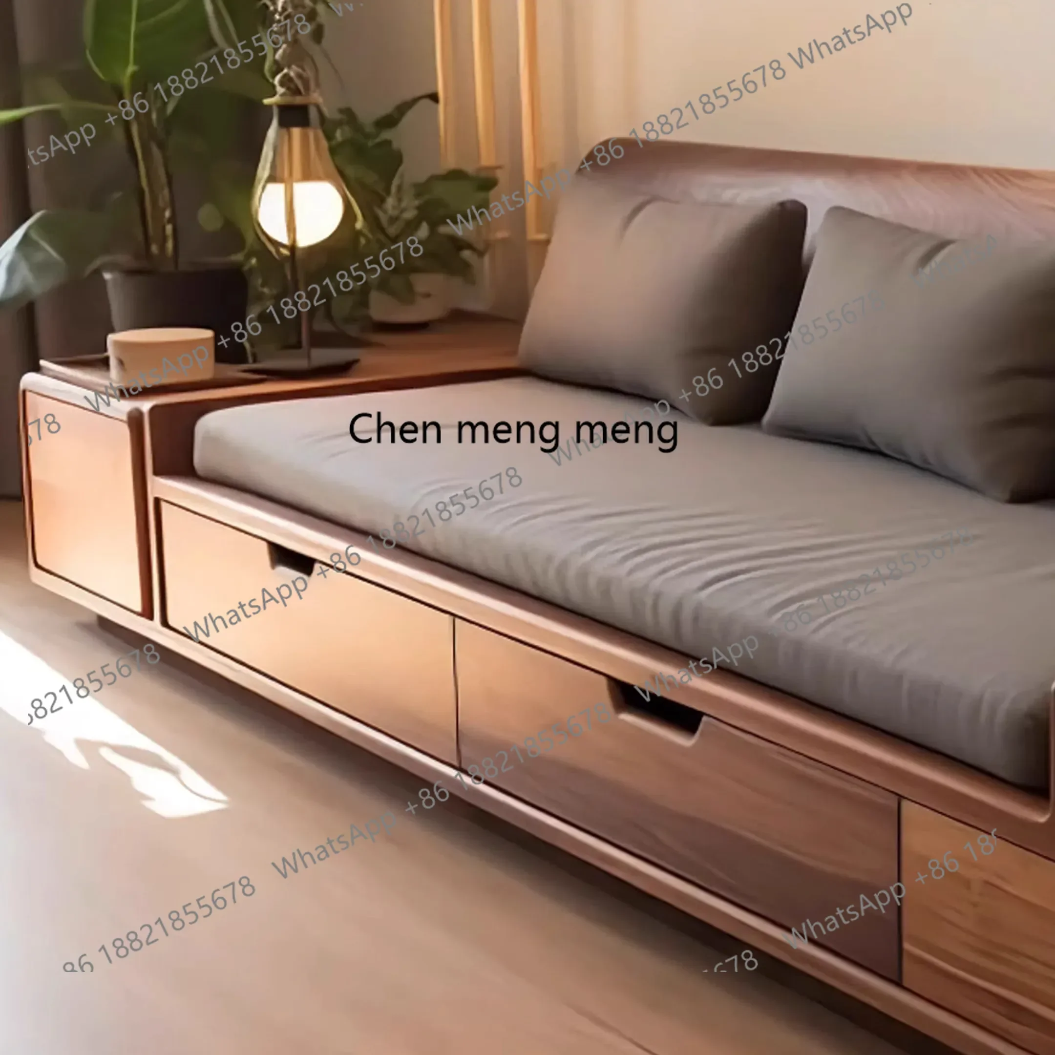 

Новый китайский диван из черного ореха, комбинация зимы и лета, двойного назначения из массива дерева, прямой ряд, современная мебель для гостиной