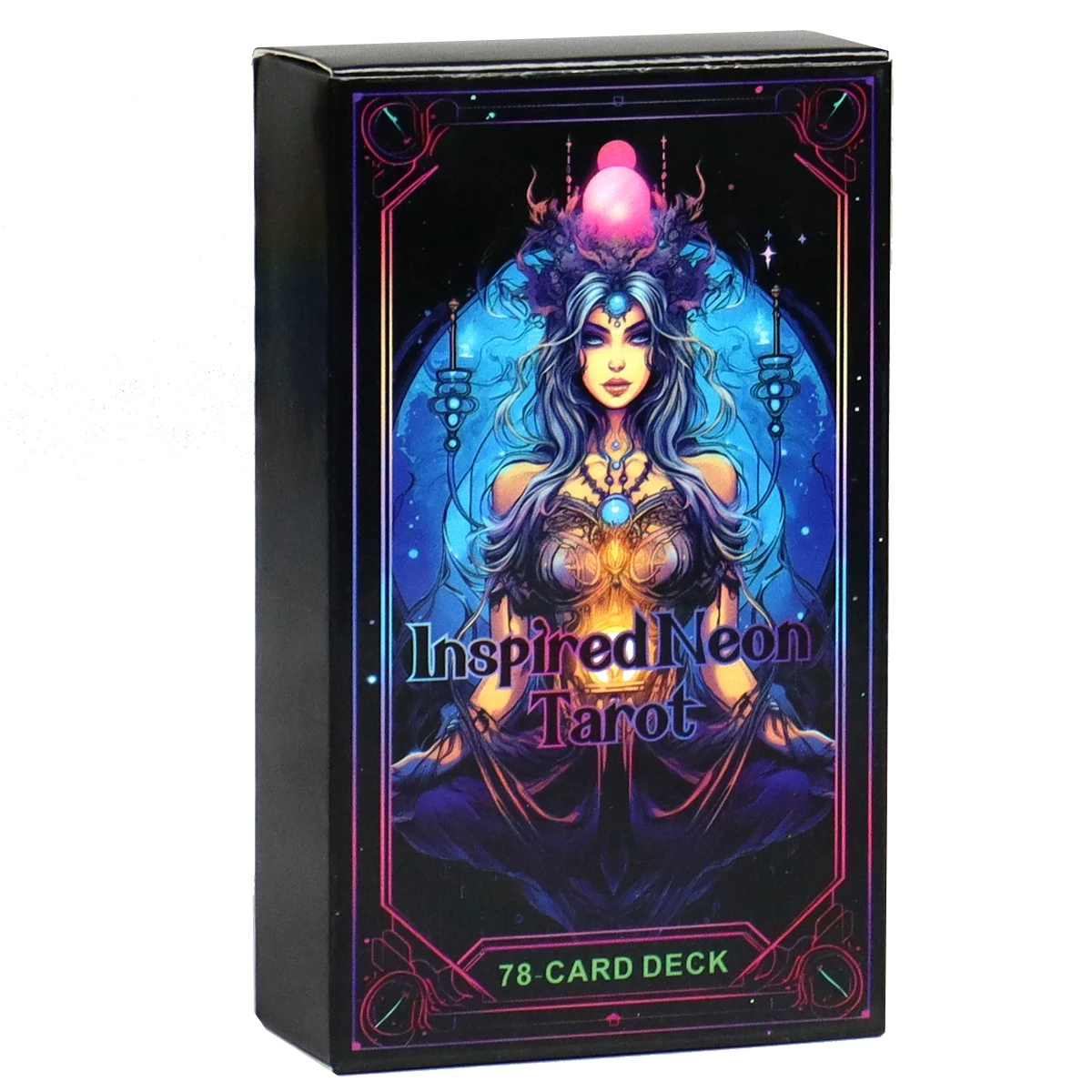 Inspired Neon Tarot Deck Cards Games Divination Party Desktop Toy Entertainment Leisure 18+ Tarot 78 Cards About 10x6cm