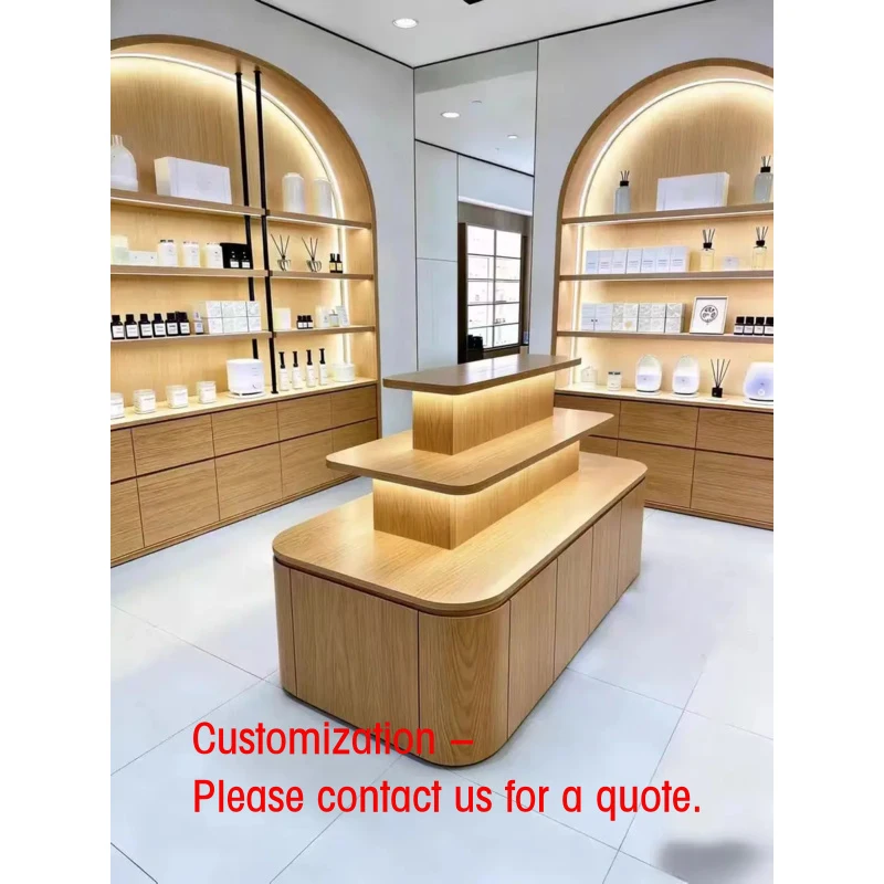

custom.Customized Modern Retail Display Island Counter Clothing Cosmetic Toy Shopping Mall Display Stand Shelf