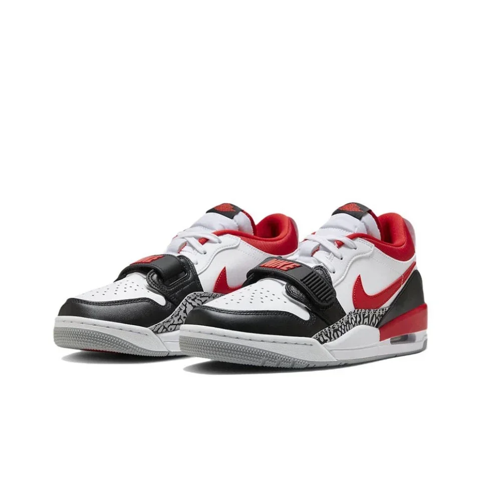 Оригинальные мужские кроссовки Air Jordan Legacy 312 Low «Bulls» красного, черного, белого цвета в стиле ретро, повседневные классические уличные