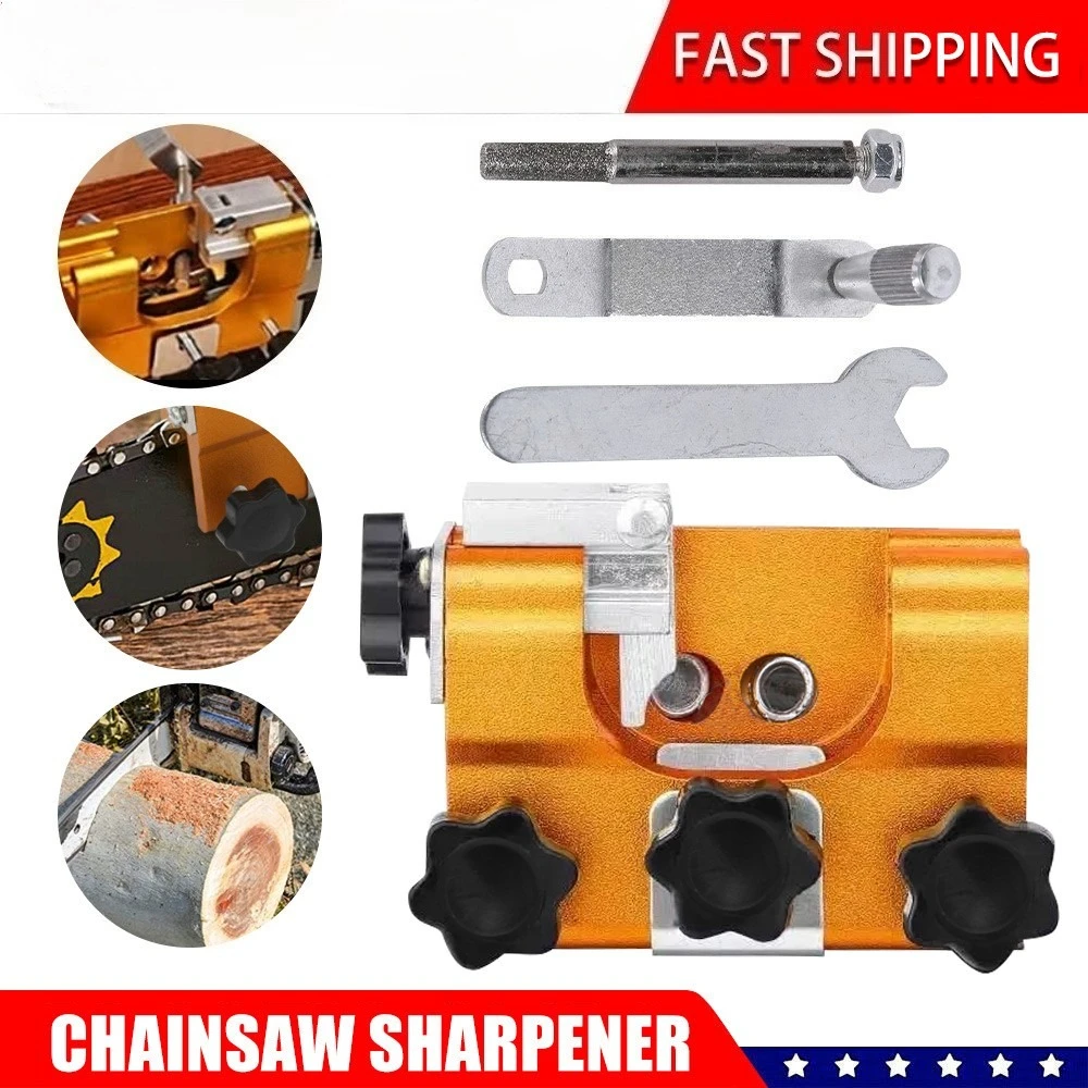 Chainsaw Sharpener Hand Crank Jig, Chain Saw Blade Sharpening Guide, Portable Garden Woodworking Tool