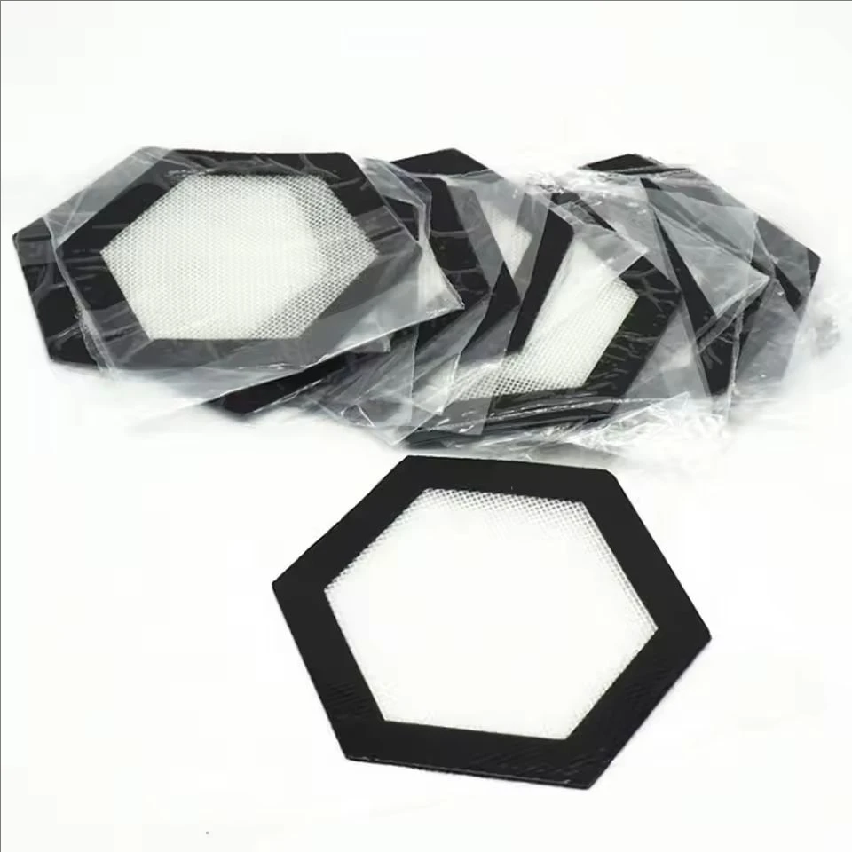 ‌Heat-Resistant Silicone Dab Mat for Oil Wax Smoking Accessories Hexagon Non-Stick Fiber Glass Reinforced Baking Mat