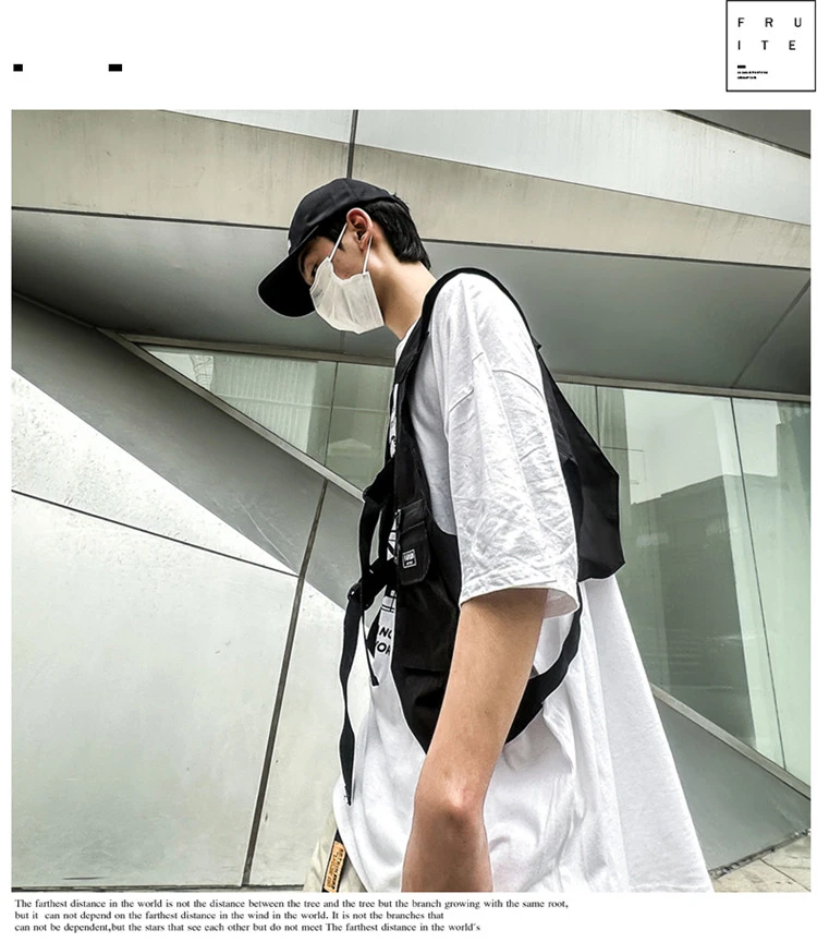 Casual Design Men's Vest Bag High Quality Soft Oxford Man Tactical Chest bag Fitted Pockets Vintage Design Backpack Bags Present