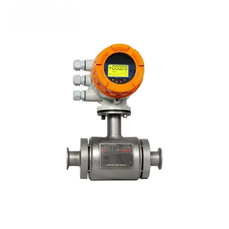 2025 Hot Selling High Accuracy RS485 Output Sanitary Electromagnetic Flow Meter for Milk Food Beverage Medicine