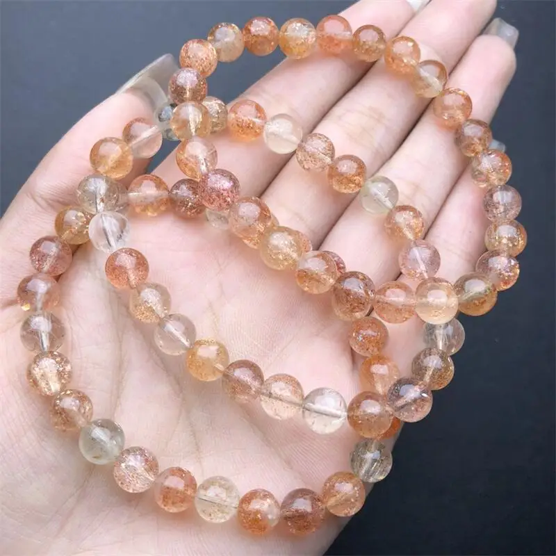 8MM Natural Alusha Quartz Bracelet String Charms Fashion Personalized Men Women Gemstone Jewelry Lovers Gift 1PCS