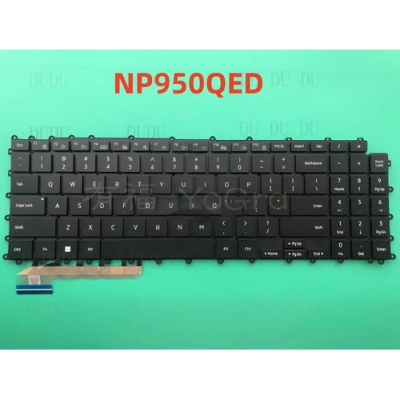 

D Original for SAMSUNG GALAXY BOOK2 360 PRO NP950QED 950QED US KEYBOARD