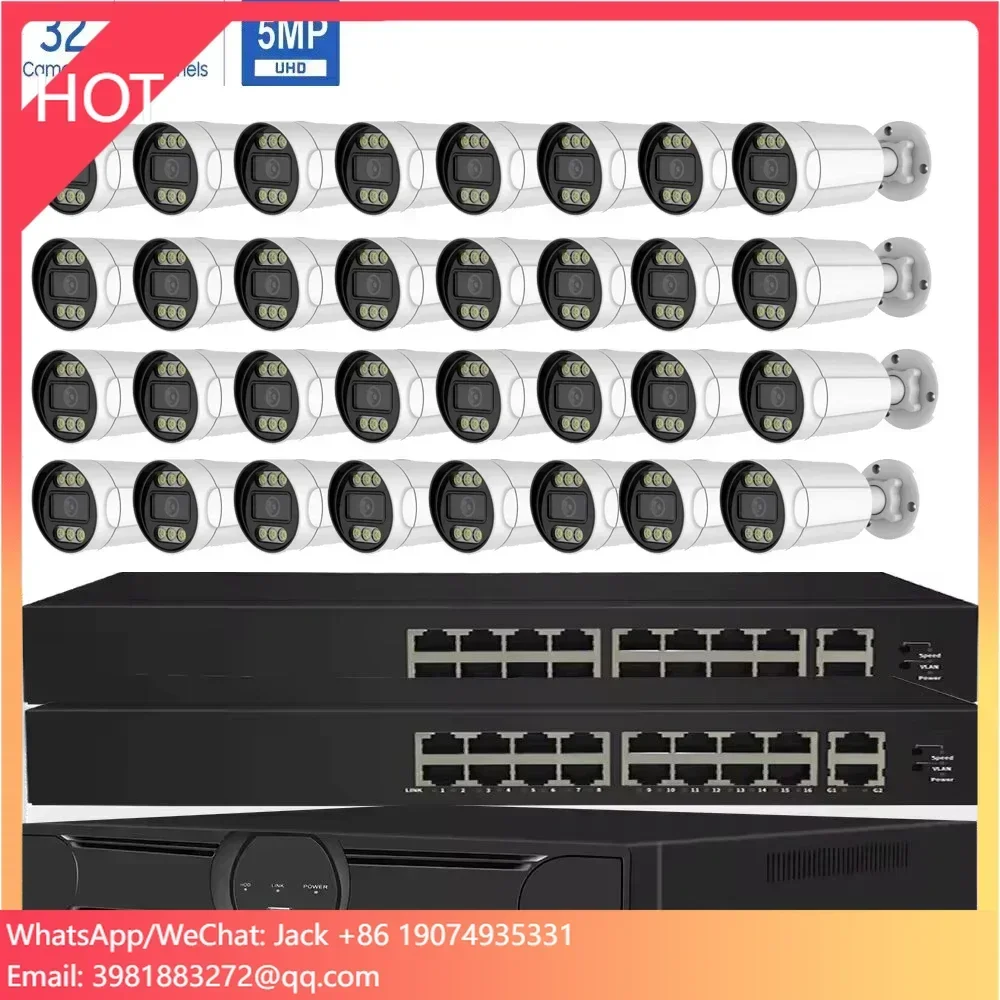 

LOOSAFE 32 Channel Security Camera System Poe 5mp Cctv Camera Infrared Night Vision Ip Camera Outdoor