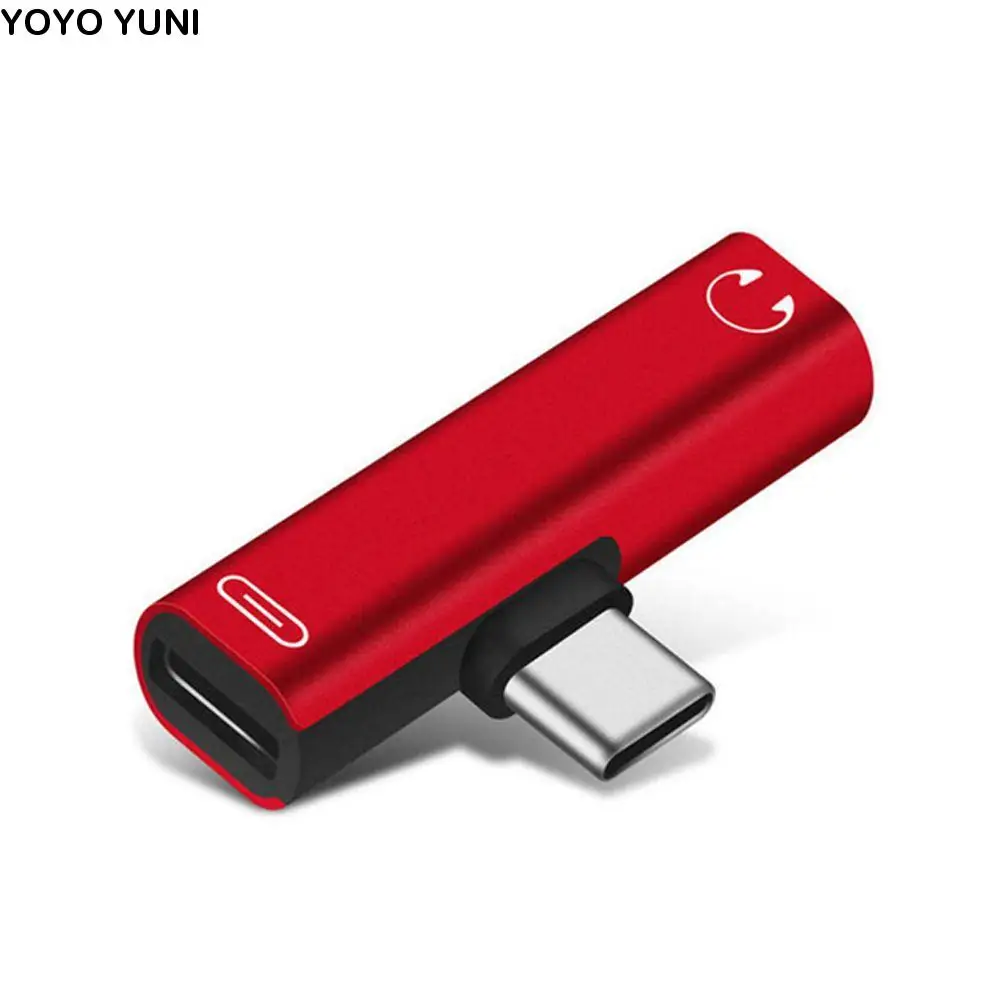 

Earphone Adapter Audio Cable 3.5mm Jack 2 In 1 USB Type C Adapter Audio Adapter USB-C Charging Adapter Audio Headphone Adapter