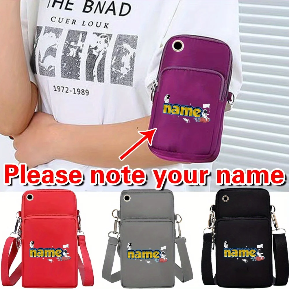 

Personalized Customization Name Mobile Bag Sports Arm Bag Luggage Strap Crossbody Bag Handbag Wallet Fashion Pattern Series