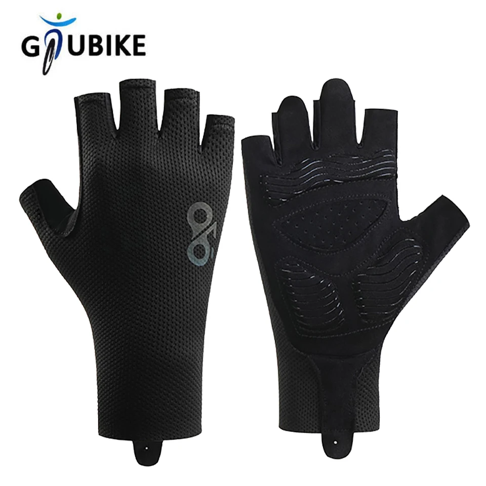 GTUBIKE Sommer-Fahrradhandschuhe für Herren und Damen, 1 Paar, atmungsaktiv, elastisch, dickes Handflächenpolster, rutschfest, gestrickter Stoff, handwaschbar