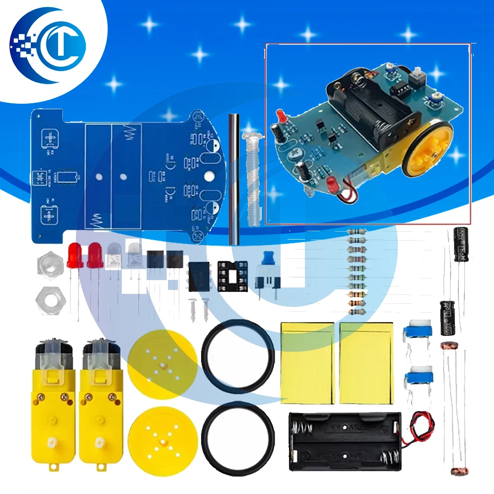 مجموعة سيارة روبوت DIY لـ Arduino - تتبع الخط وتجنب العوائق مع محركات TT ومستشعر بالموجات فوق الصوتية