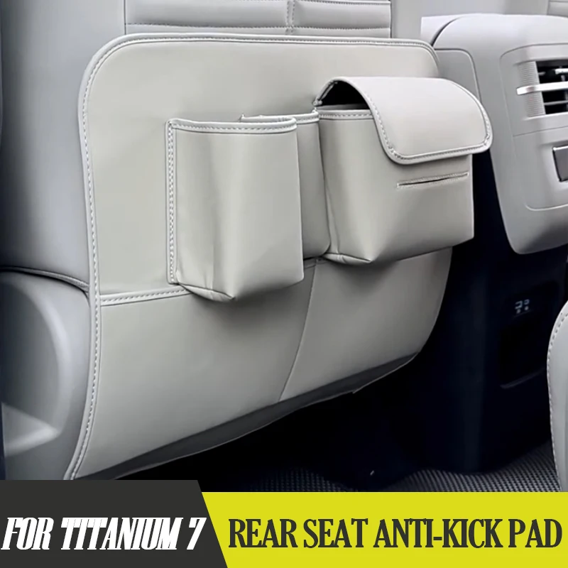 

Rear Seat Anti-Kick Pad for BYD Leopard 7 Titanium 7 Multifunctional Protector with Storage Pocket Waterproof Accessory