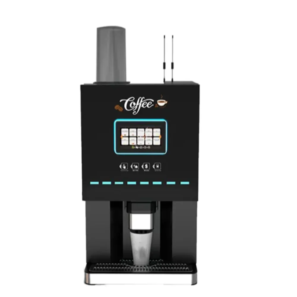 

Commercial Touch Screen Fresh Coffee Making 9 Kind Drinks Cappuccino Chocolate Fully-Automatic Coffee Vending Machine
