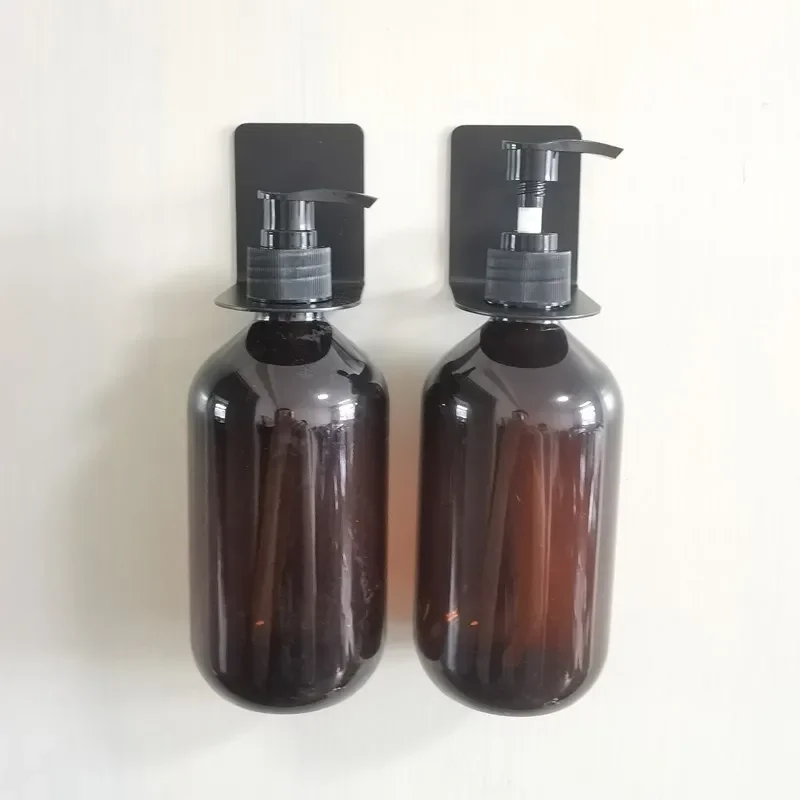 500ml-プレス式ブラウン空ボトル大容量シャンプー浴室液体石鹸ディスペンサーエマルジョン容器