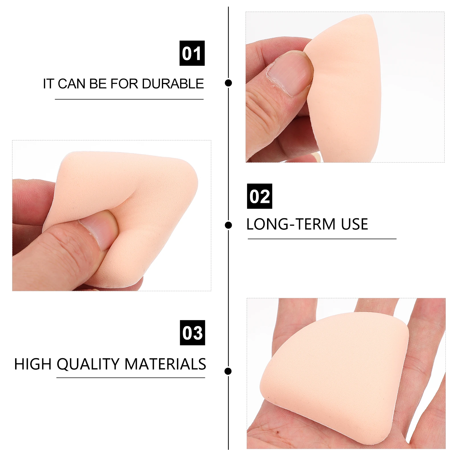 

6pcs Premium Makeup Sponge High-Quality Reusable Beauty Sponge For Liquid Foundation Cushion Blush Wet Dry Use Foundation Puff
