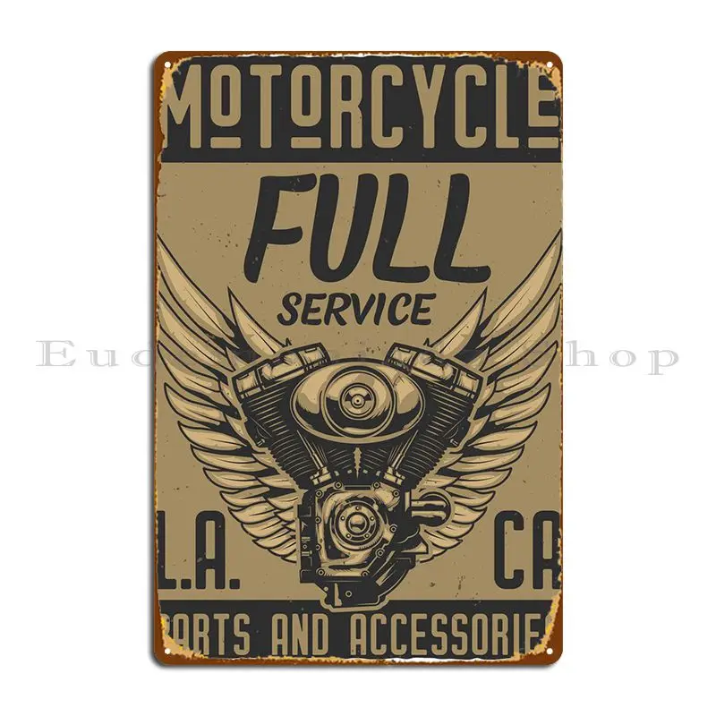 Motorcycle Full Service Metal Plaque Wall Decor Printing Wall Decor Home Cinema Tin Sign Poster