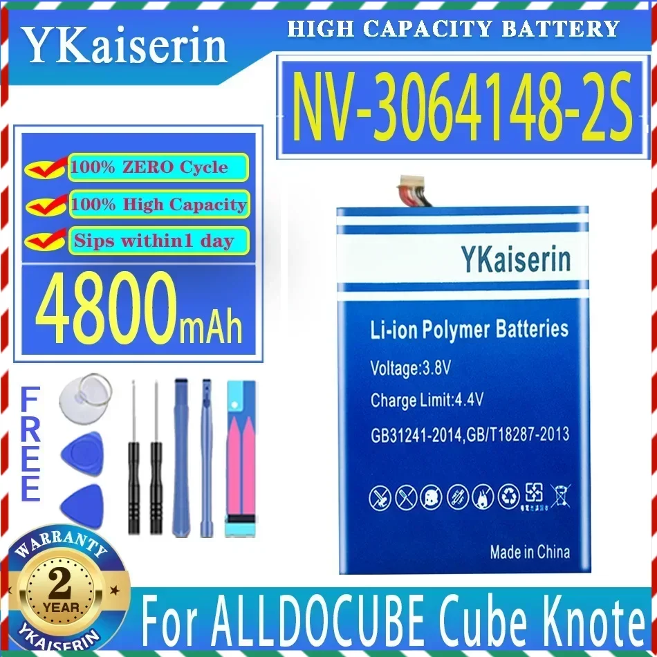 

YKaiserin 4800mAh Battery NV-3064148-2S For ALLDOCUBE Cube Knote5 Knote 5 Tablet PC Batteries